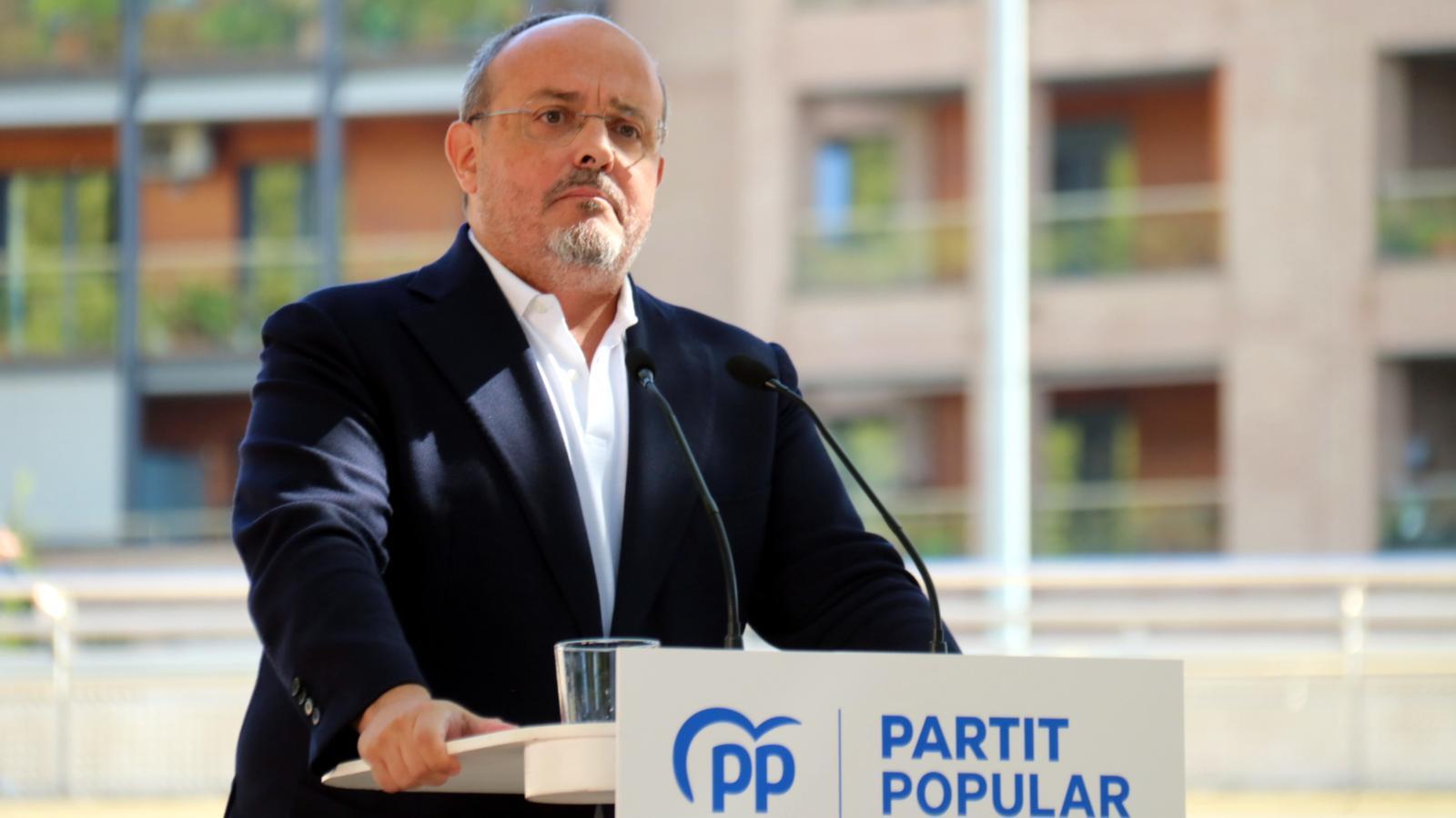 The leader of the PP, Alejandro Fernández, this Saturday in Vic