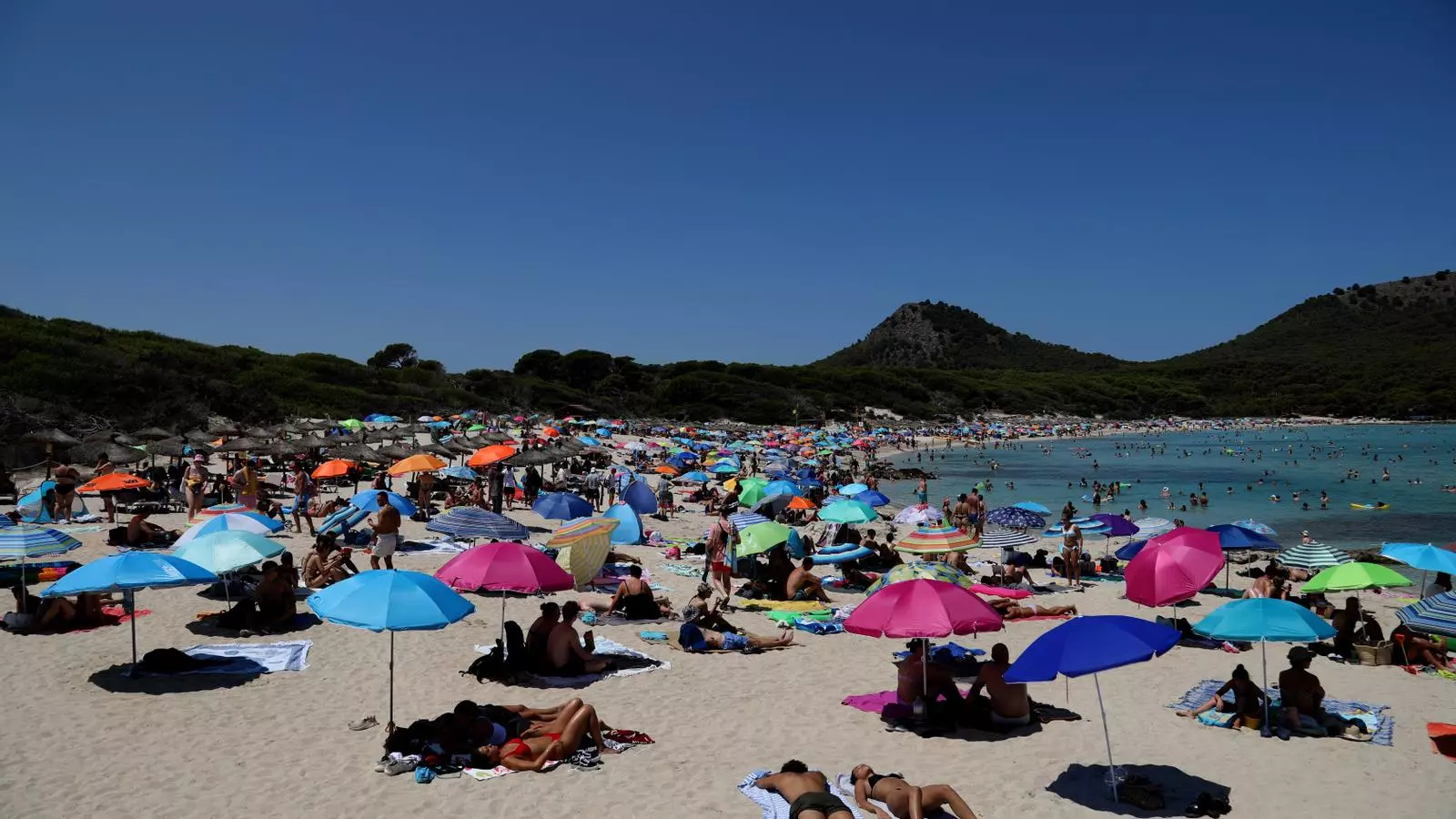 La platja de Cala Agulla aquest agost.
