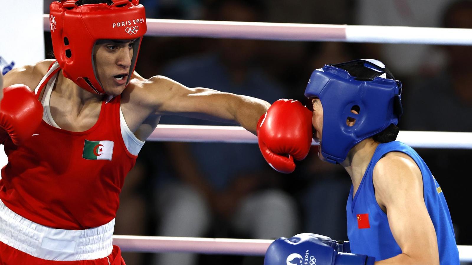 Khelif, during the boxing final