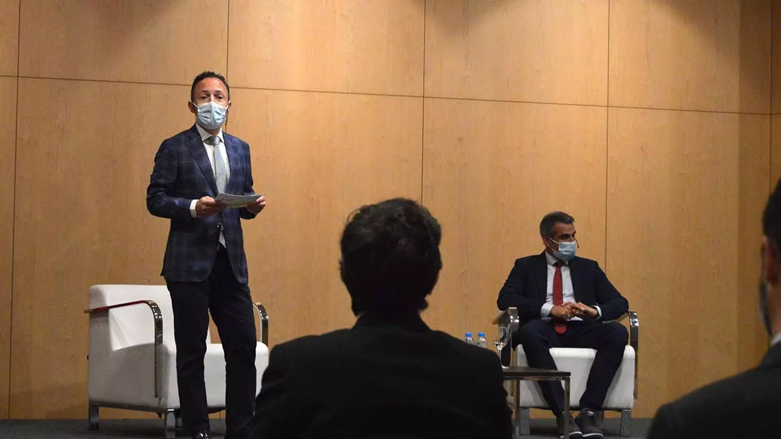El secretari d'Estat de Transformació Digital i Projectes Estratègics, Cesar Marquina, durant la presentació del programa de transformació digital.