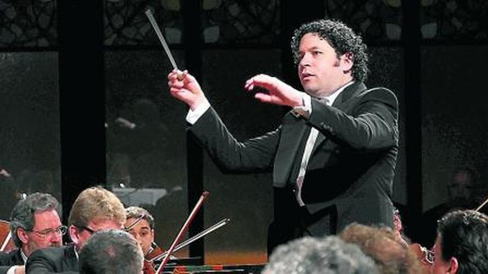 Gustavo Dudamel dirigint la Simfònica de la Ràdio de Baviera al Palau el 2014 / A. BOFILL