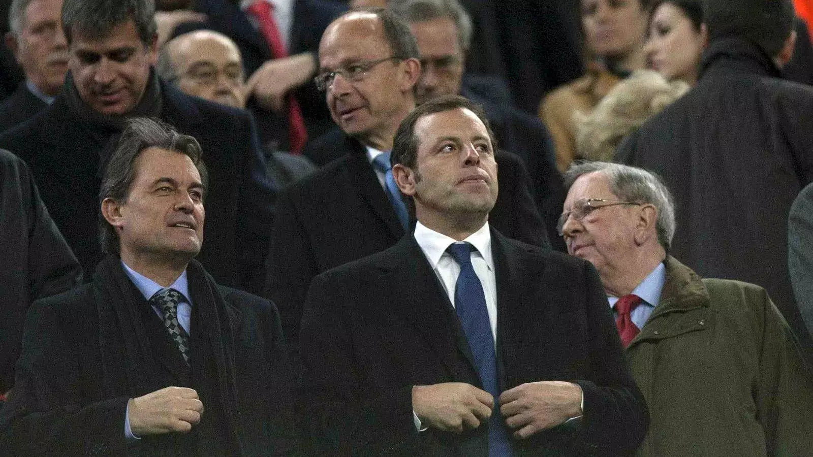 Sandro Rosell, a la llotja amb el president de la Generalitat de Catalunya, Artur Mas.