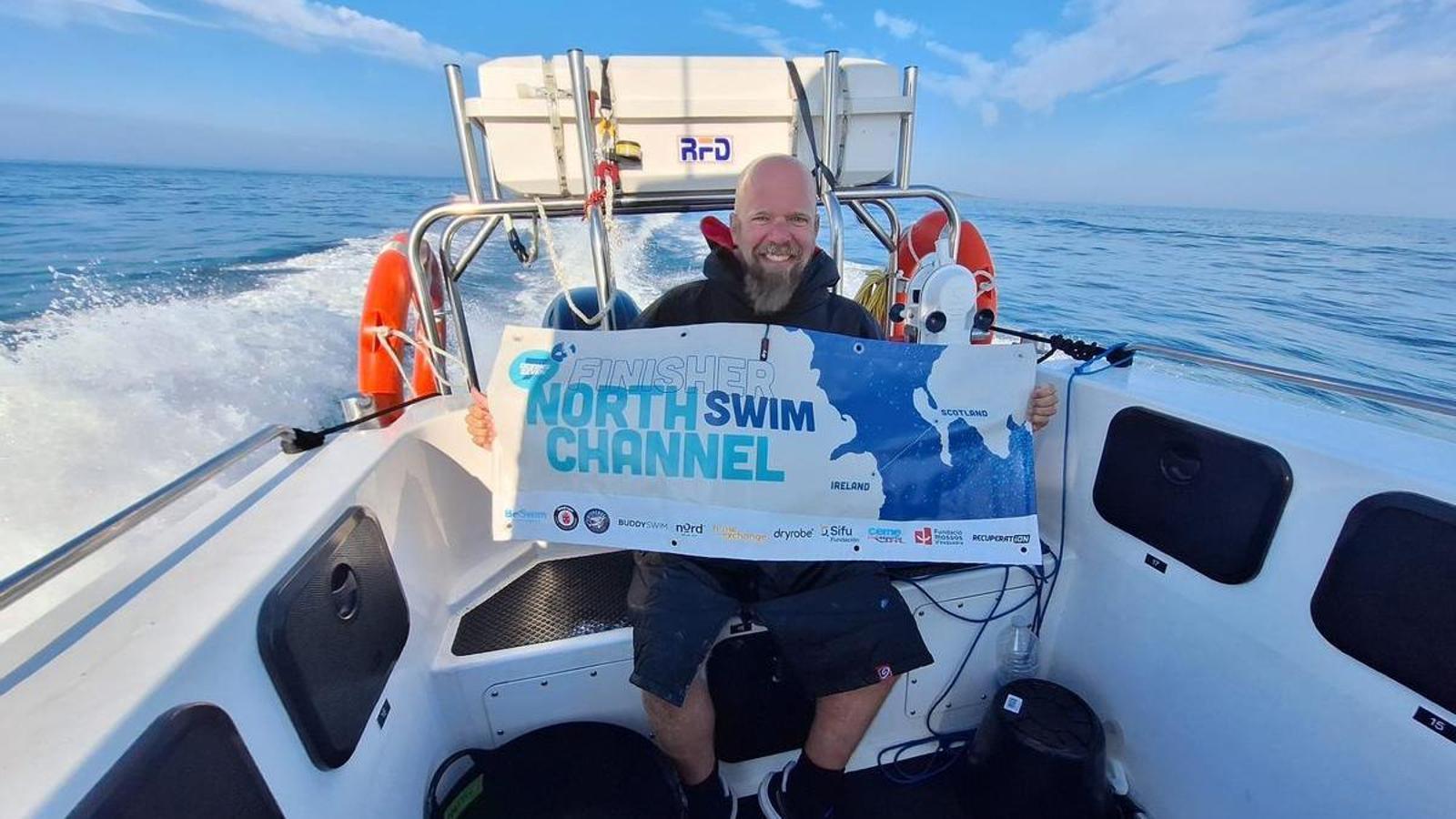 Jere Mateo, the first Catalan to swim from Ireland to Scotland