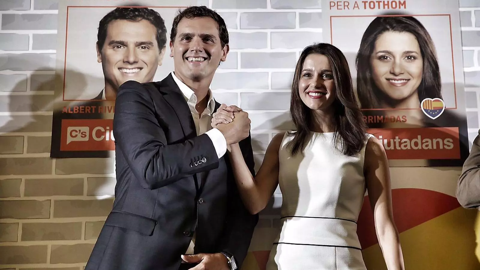 Inés Arrimadas ahir a l’inici de la campanya de Ciutadans.