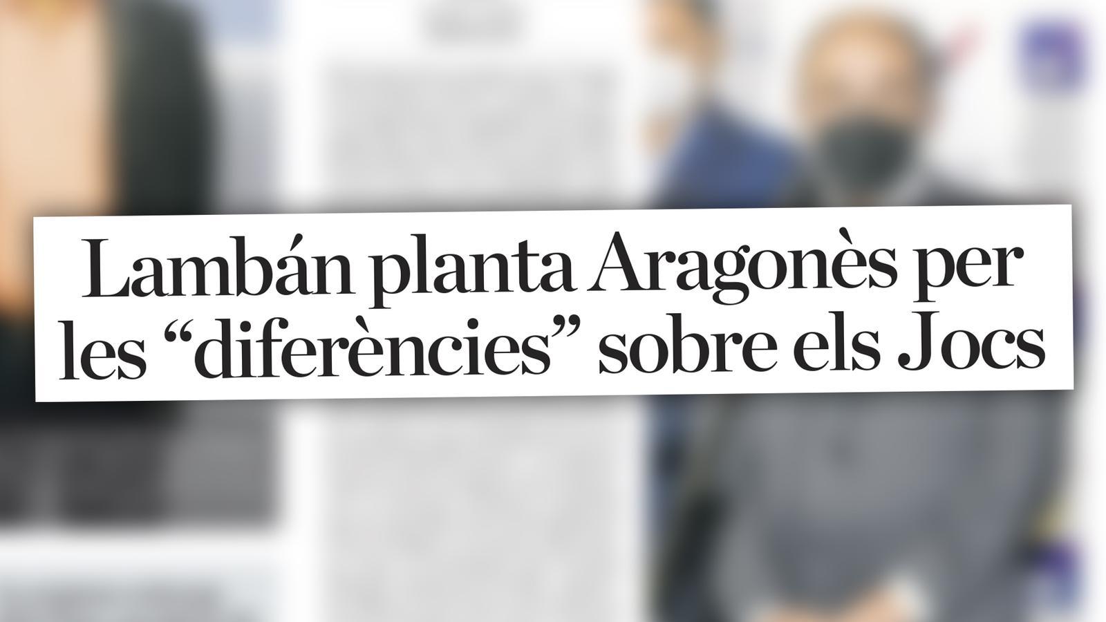 L'anàlisi d'Antoni Bassas: 'Lambán truca al mòbil d'Aragonès'