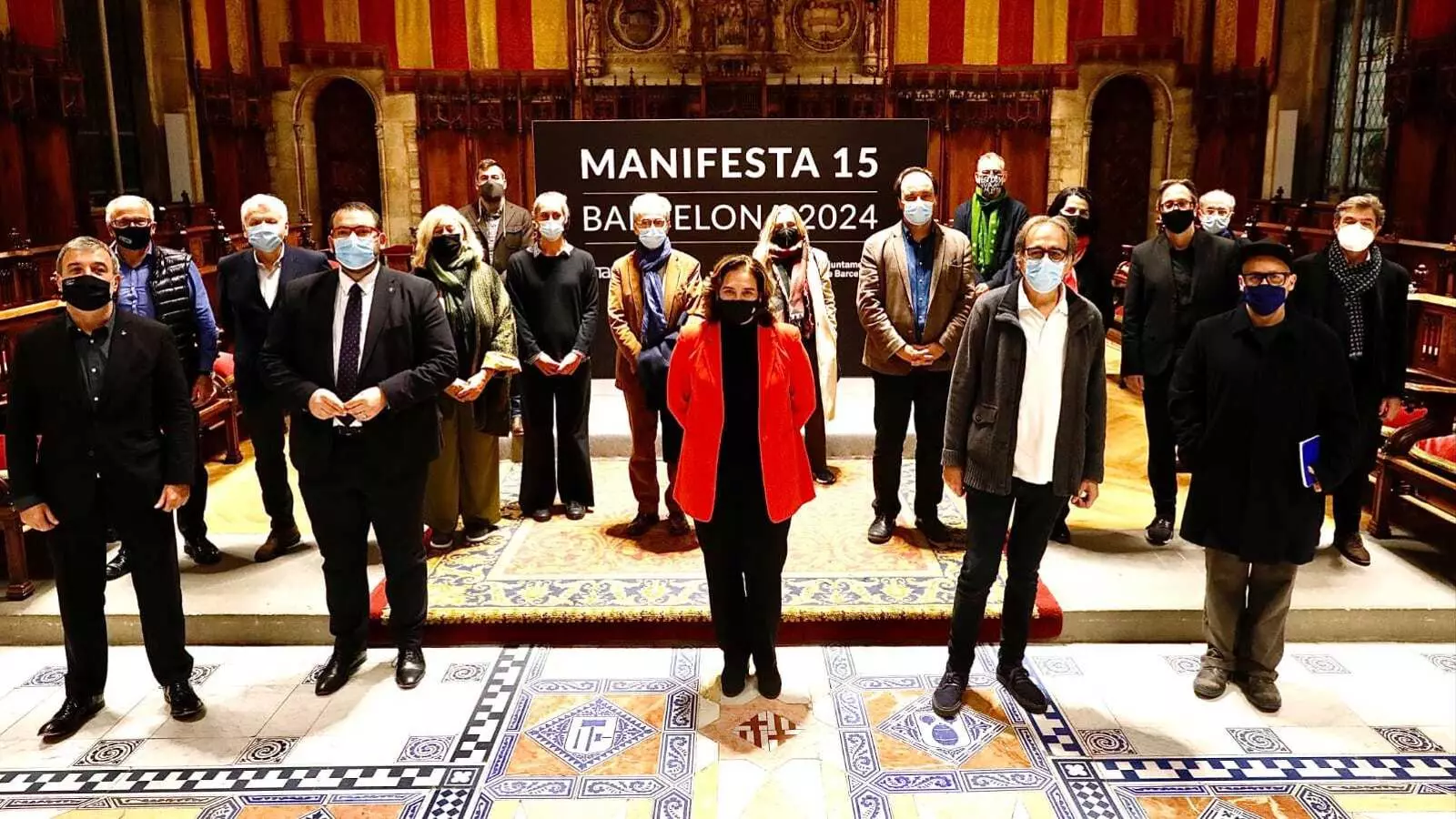 L'alcaldessa Colau amb representants de l'àrea metropolitana presenten Manifesta 2024