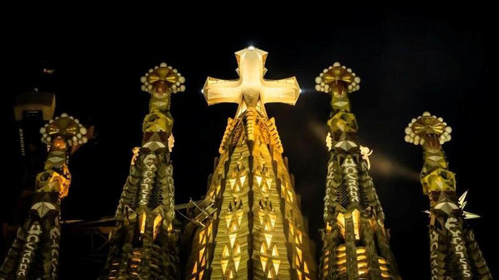 The towers of the Sagrada Familia.