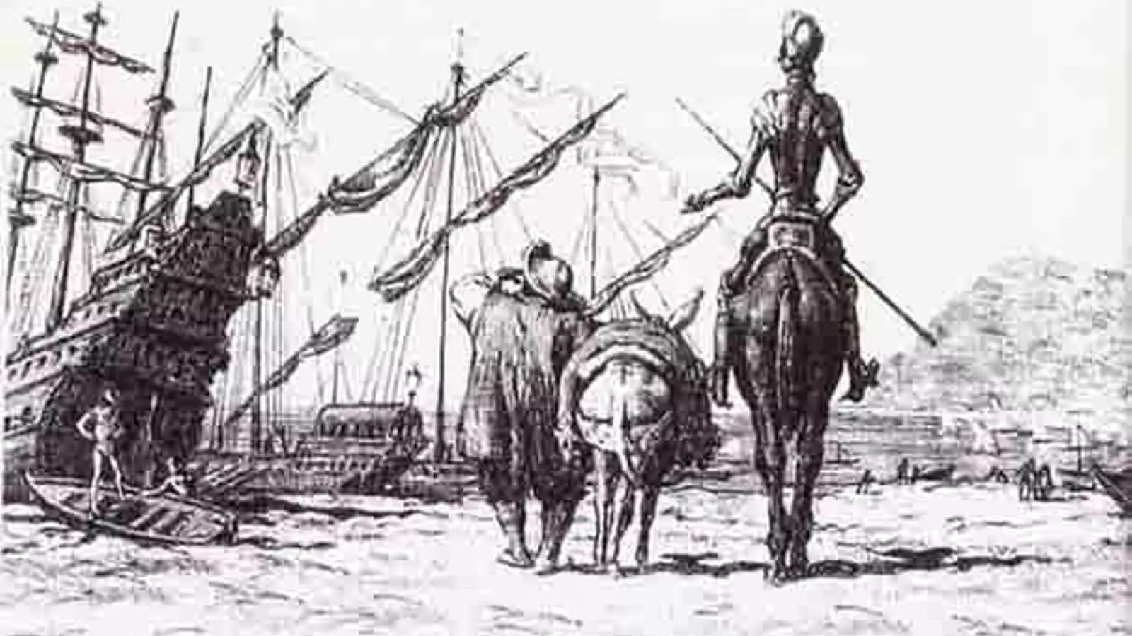 Don Quixot i Sancho Panza arriben a la Barcelona del segle XVII