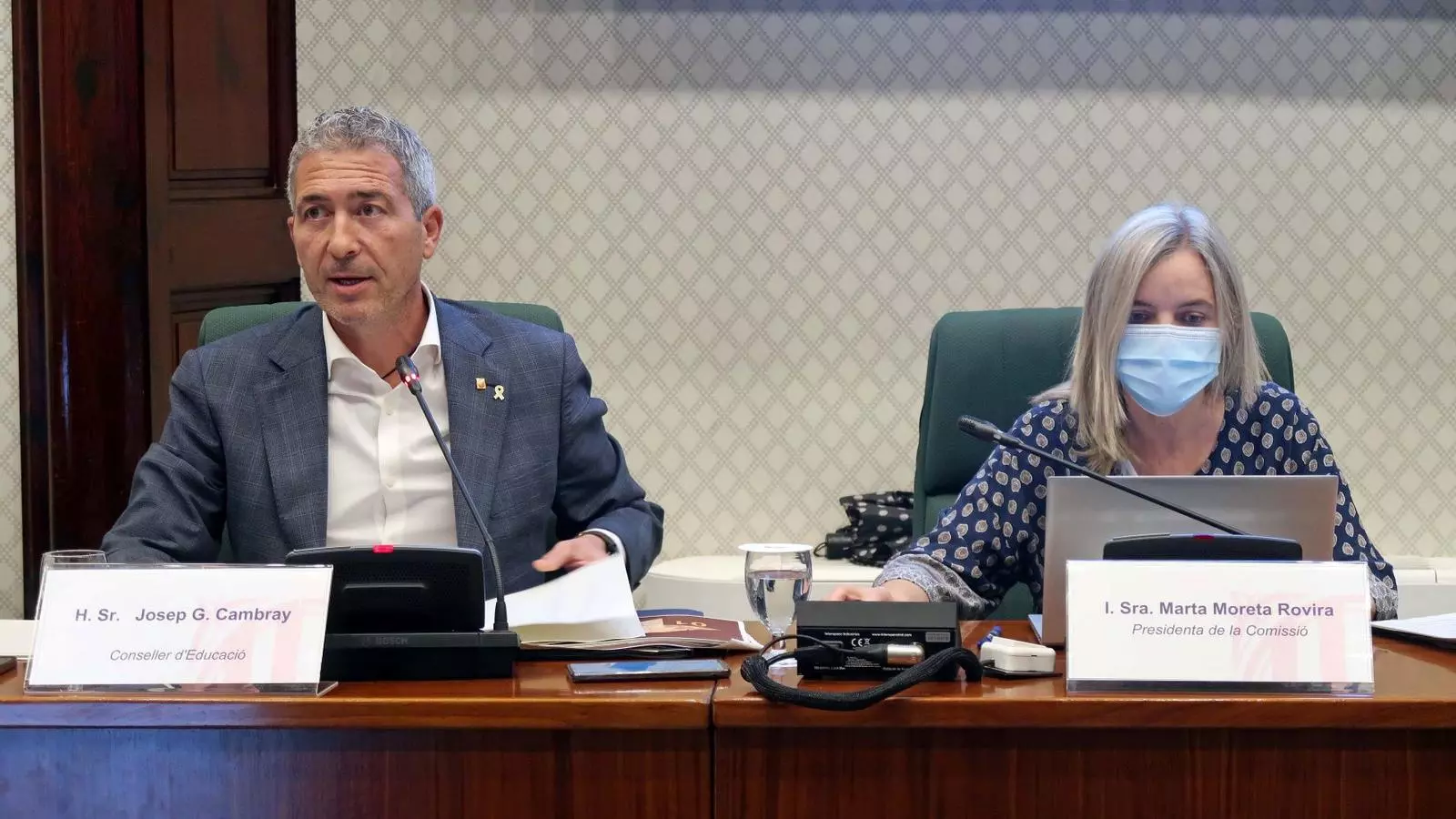 El conseller d'Educació, Josep Gonzàlez-Cambray, a la comissió d'Educació