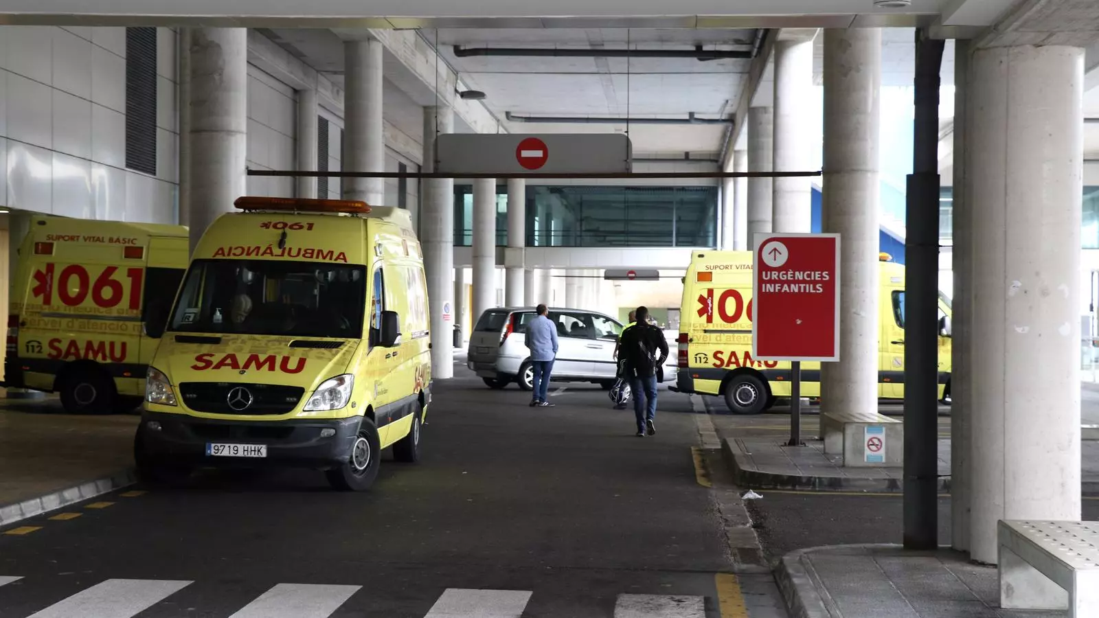 Ambulàncies del SAMU a Son Espases.