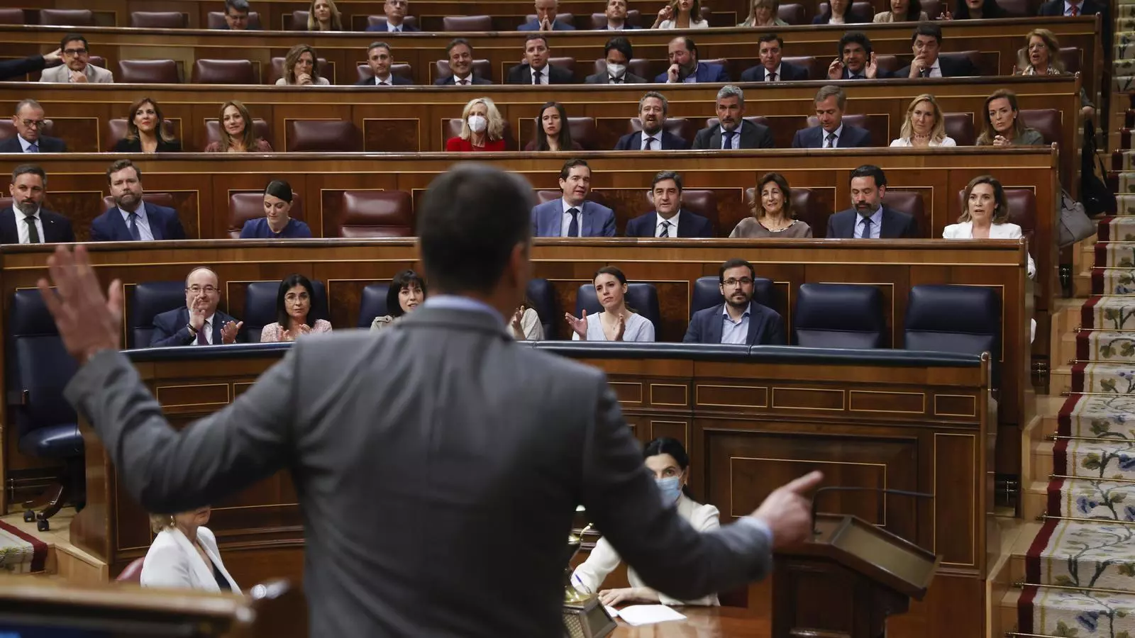 Pedro Sánchez d'esquenes, al Congrés, en una imatge d'arxiu.
