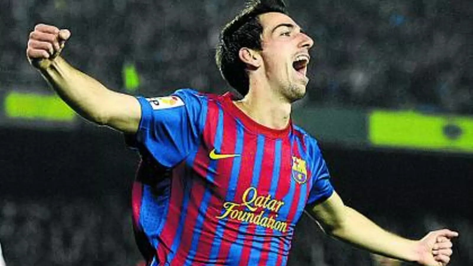 Isaac Cuenca celebrant el seu primer gol com a jugador de Primera Divisió.
