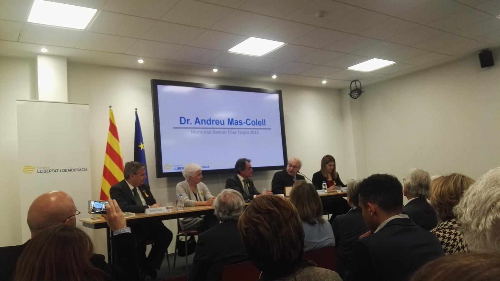 L'entrega del premi a Mas-Colell, aquesta tarda