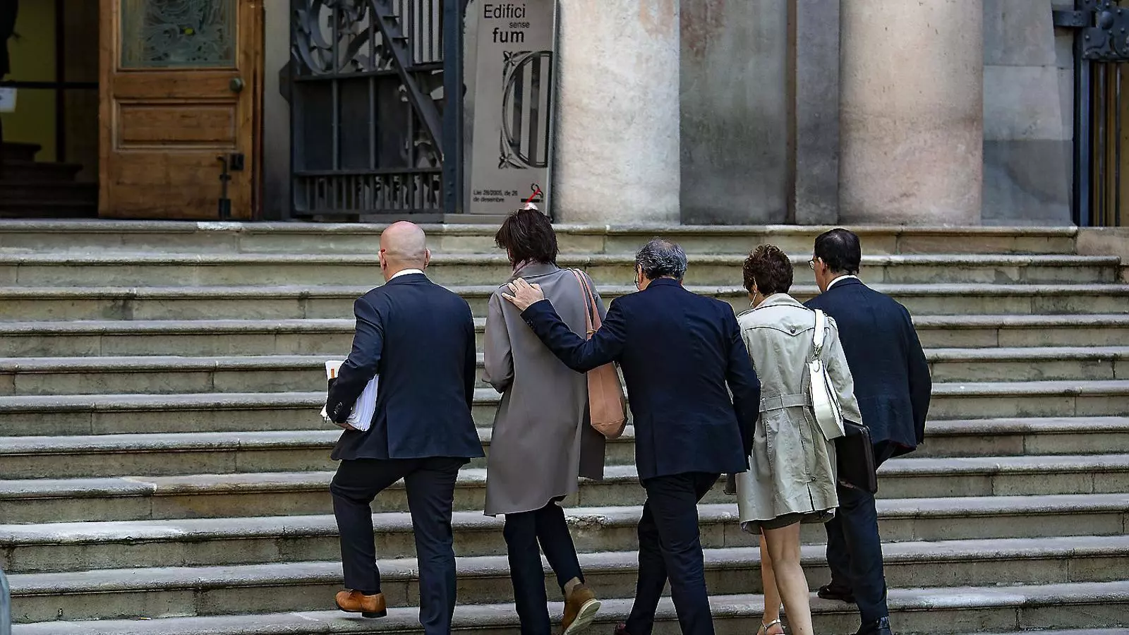 El president, Quim Torra, quan va acudir a declarar al TSJC.