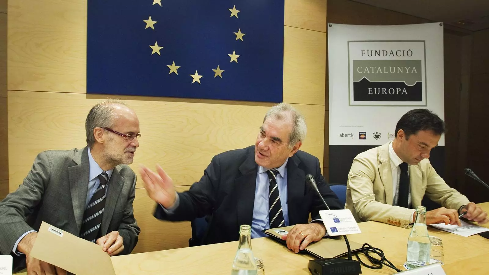Els exconsellers Antoni Castells i Ernest Maragall treballen junts des de fa temps refugiats en el marc de la Fundació Catalunya-Europa.