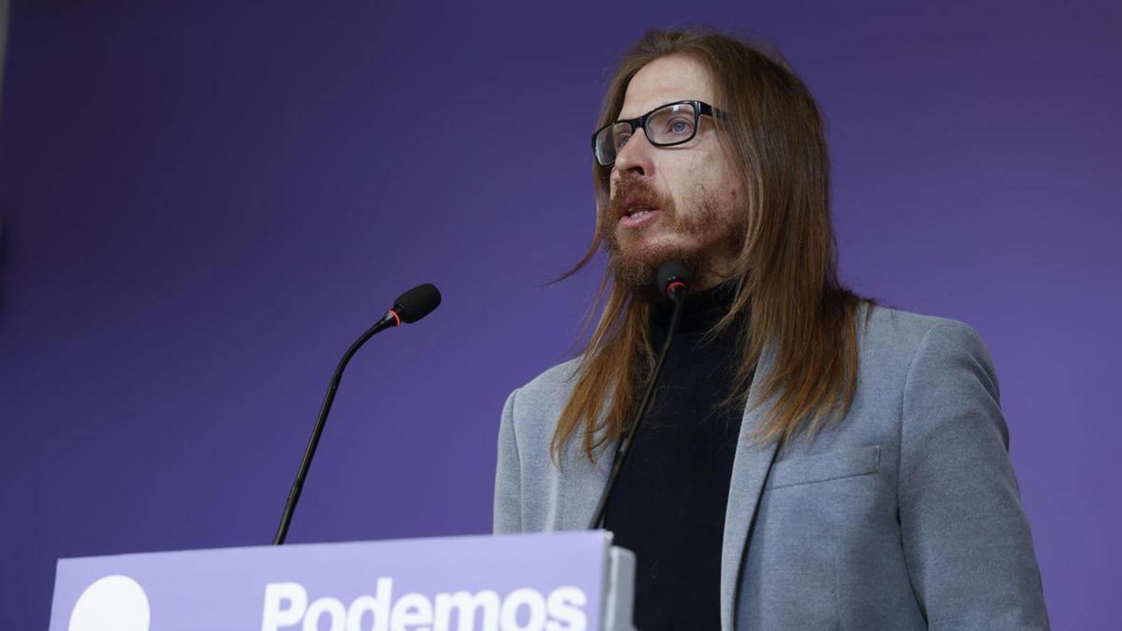 Roda de premsa de Pablo Fernández a la seu de Podem a Madrid el passat 23 de març