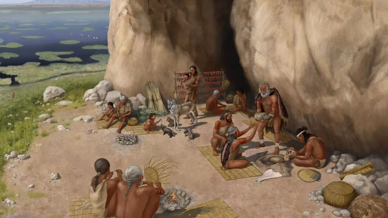 Reconstrucció del jaciment de Pınarbaşı, a Turquia, fa 15.800 anys, a partir de les excavacions arqueològiques de la Universitat de Liverpool.