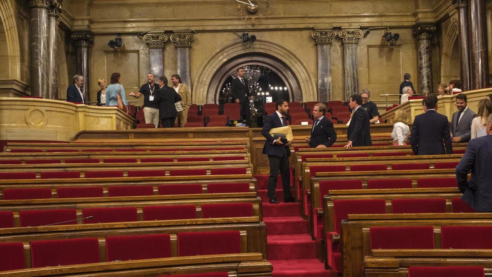 El Parlament de Catalunya, el día del debate de investidura de Salvador Illa.