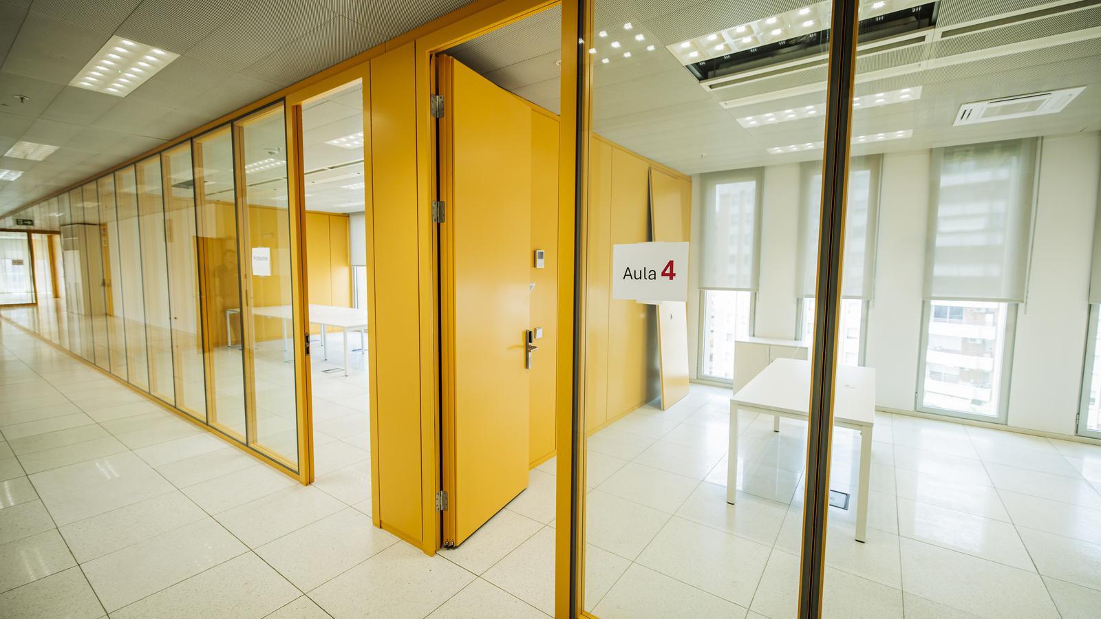 One of the temporary arrivals of the Judicial School at the City of Justice