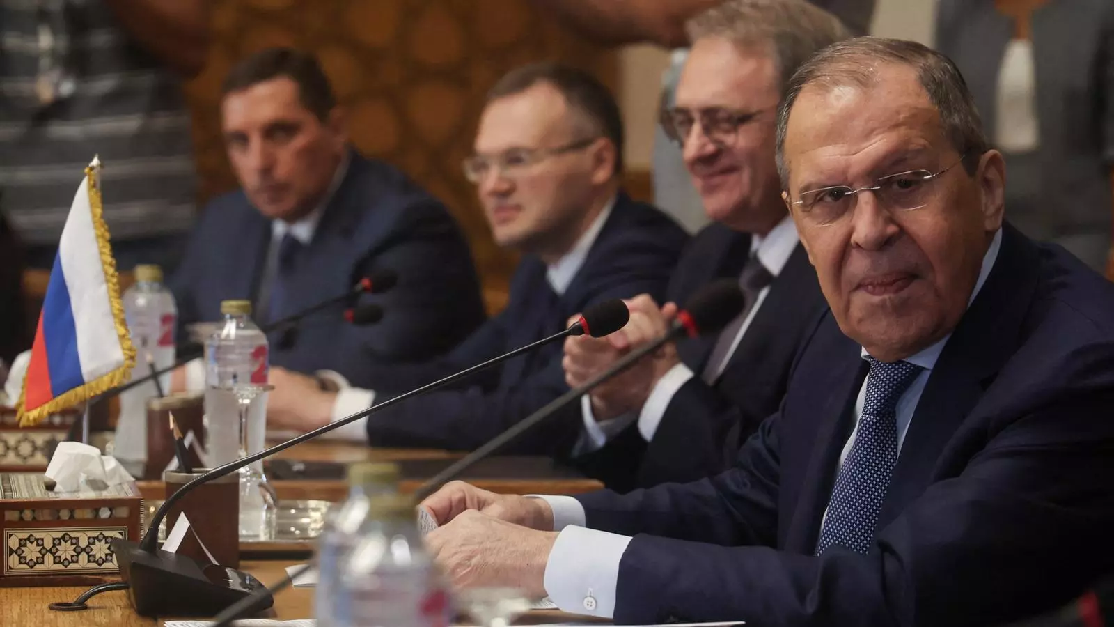 El ministre d'Exteriors rus, Seguei Lavrov, durant la seva gira africana.