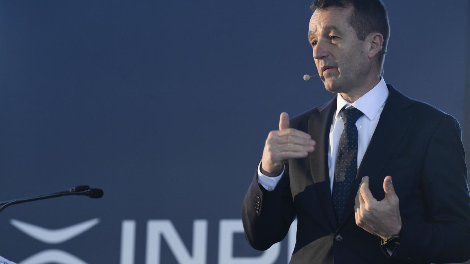 Ángel Escribano en un acto en Oviedo