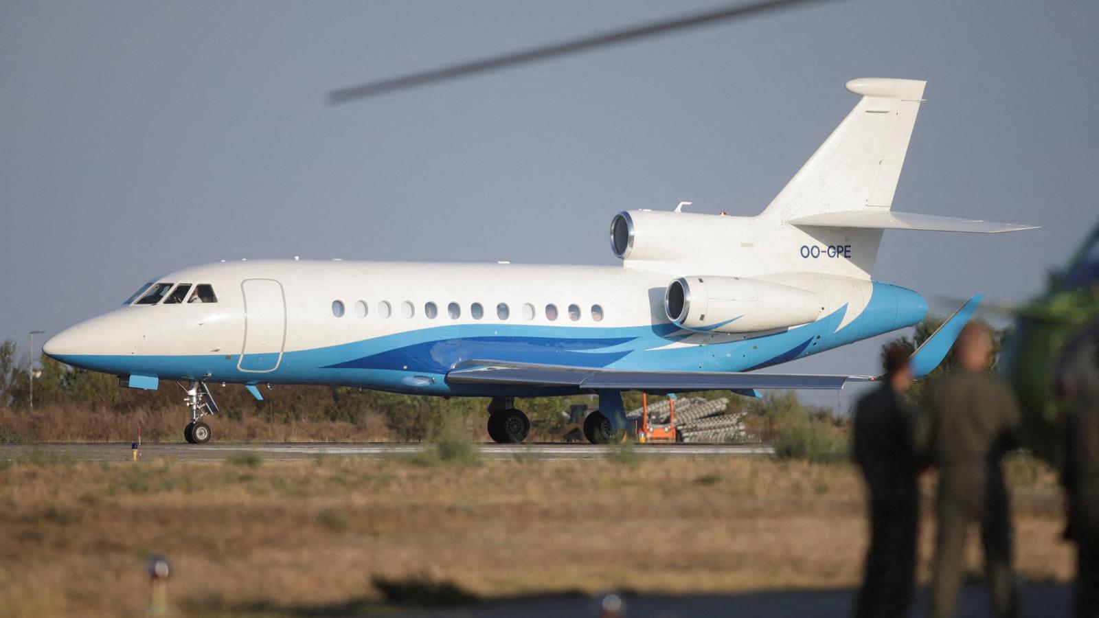 The plane carrying Ursula von der Leyen, which suffered a suspected Russian cyberattack.