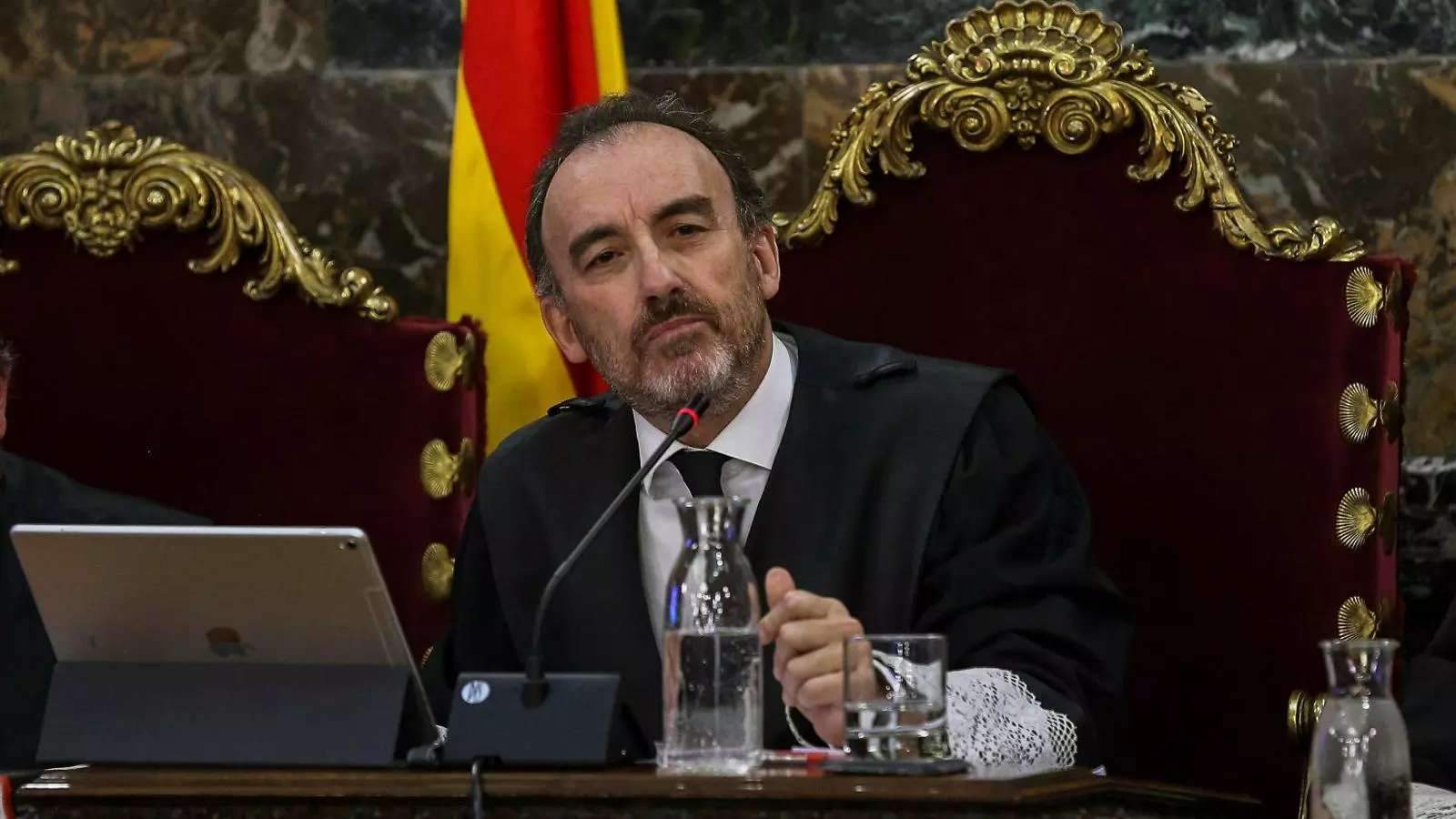 El president de la sala segona del Tribunal Suprem, Manuel Marchena, en una sessió del judici.