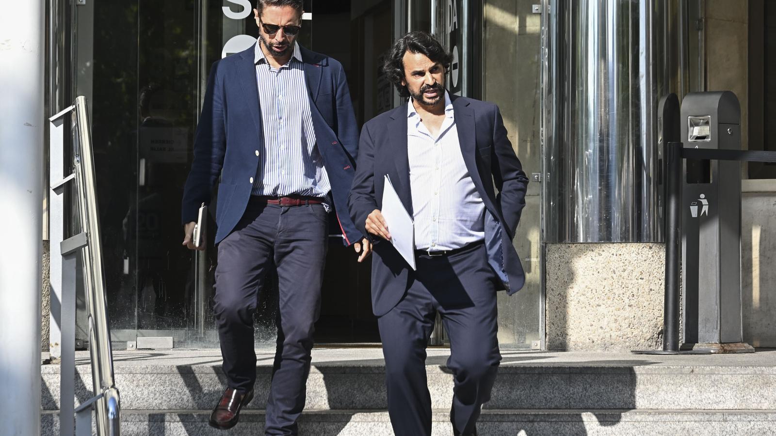 Alberto González Amador, Ayuso's partner, on his exit from the courts this Tuesday