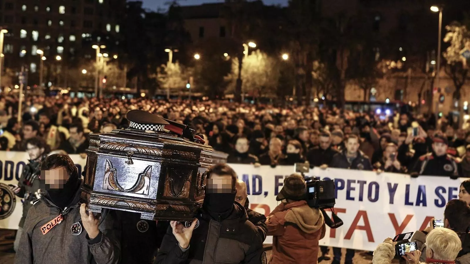 Imatge d’arxiu d’una manifestació a Barcelona de sindicats i associacions policials.