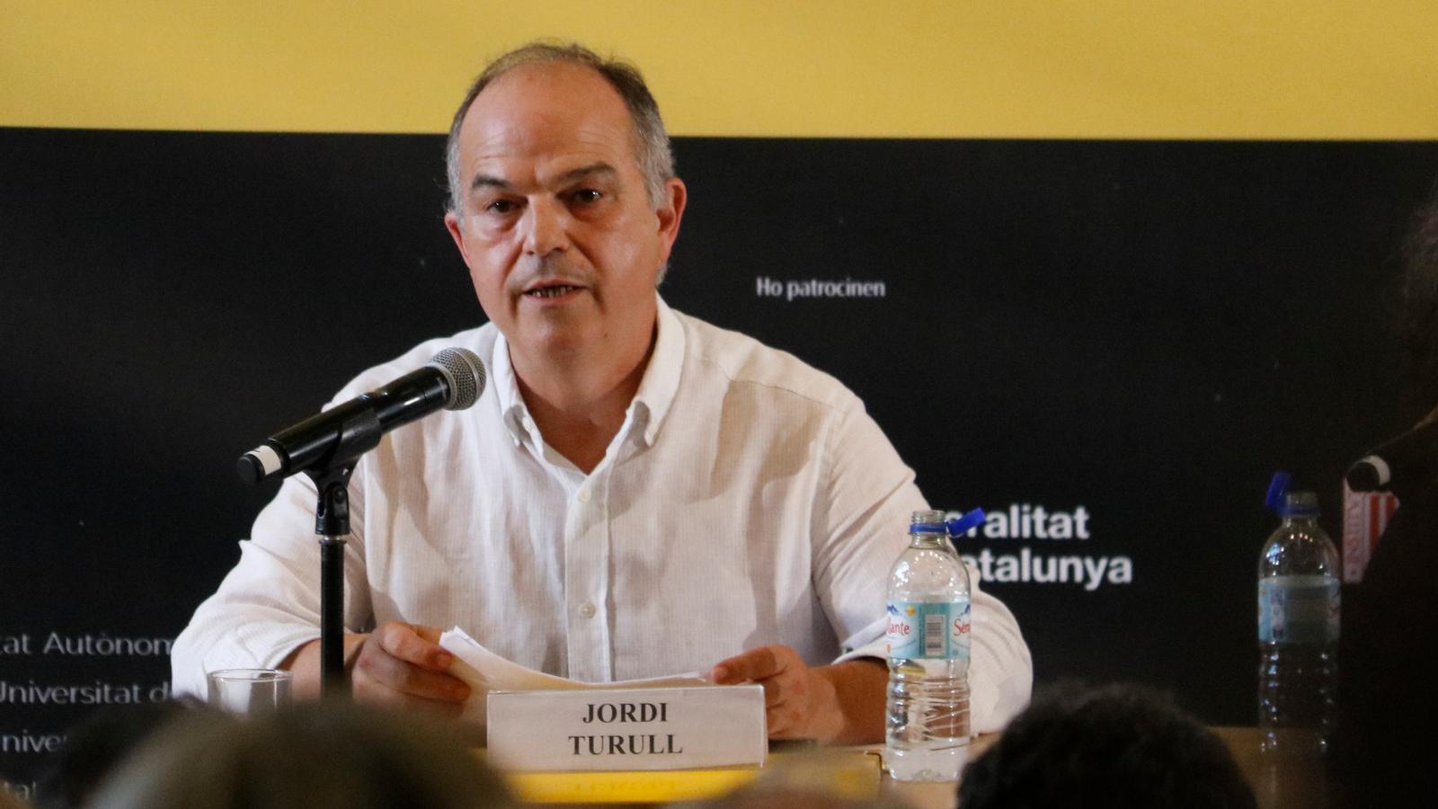 The general secretary of Junts, Jordi Turull, this Wednesday in Prada de Conflent.