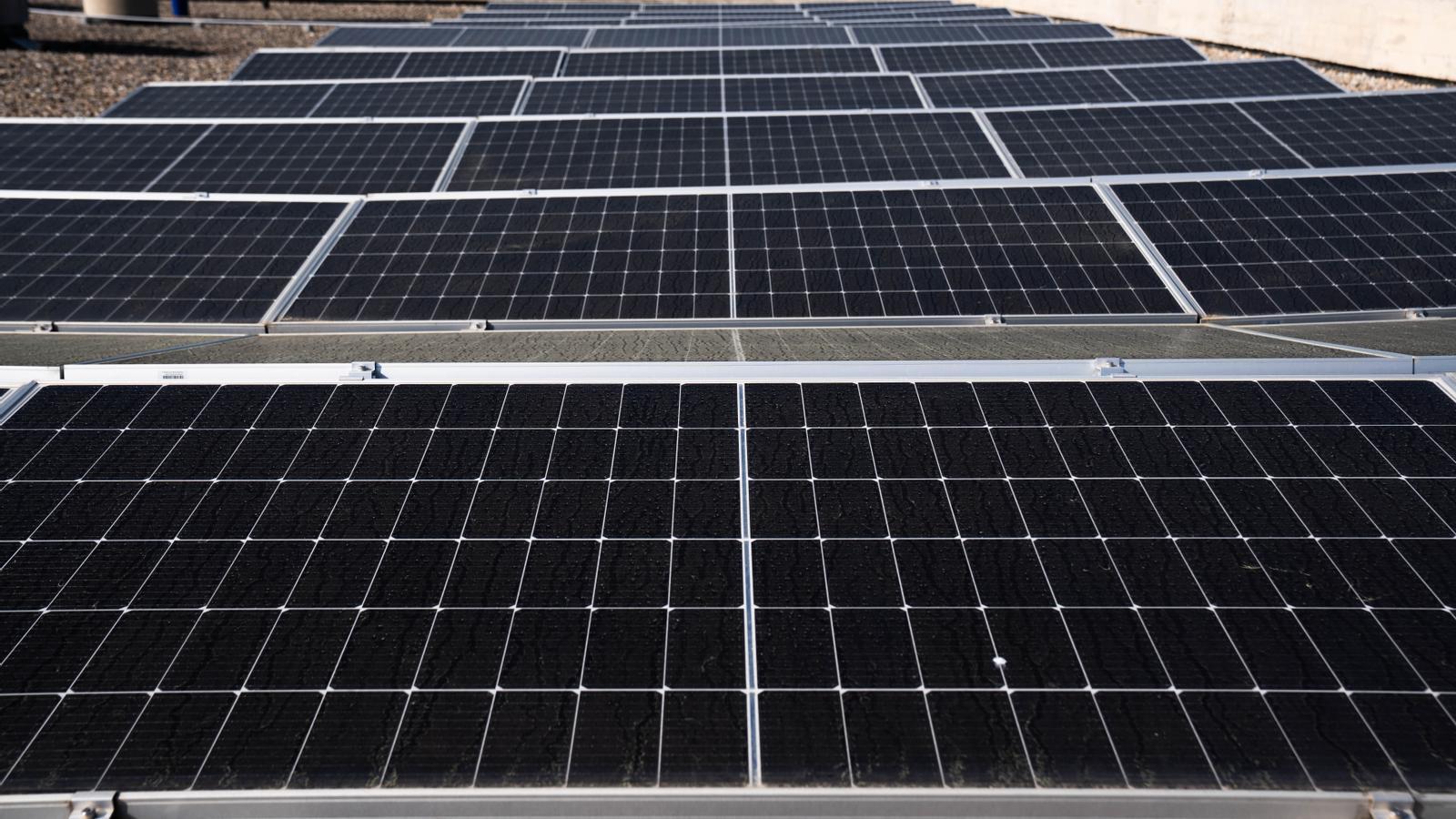 Photovoltaic panels at Institut la Serreta of Rubí