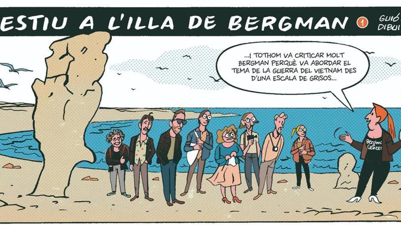 Detall del còmic 'Un estiu a l'illa de Bergman'.