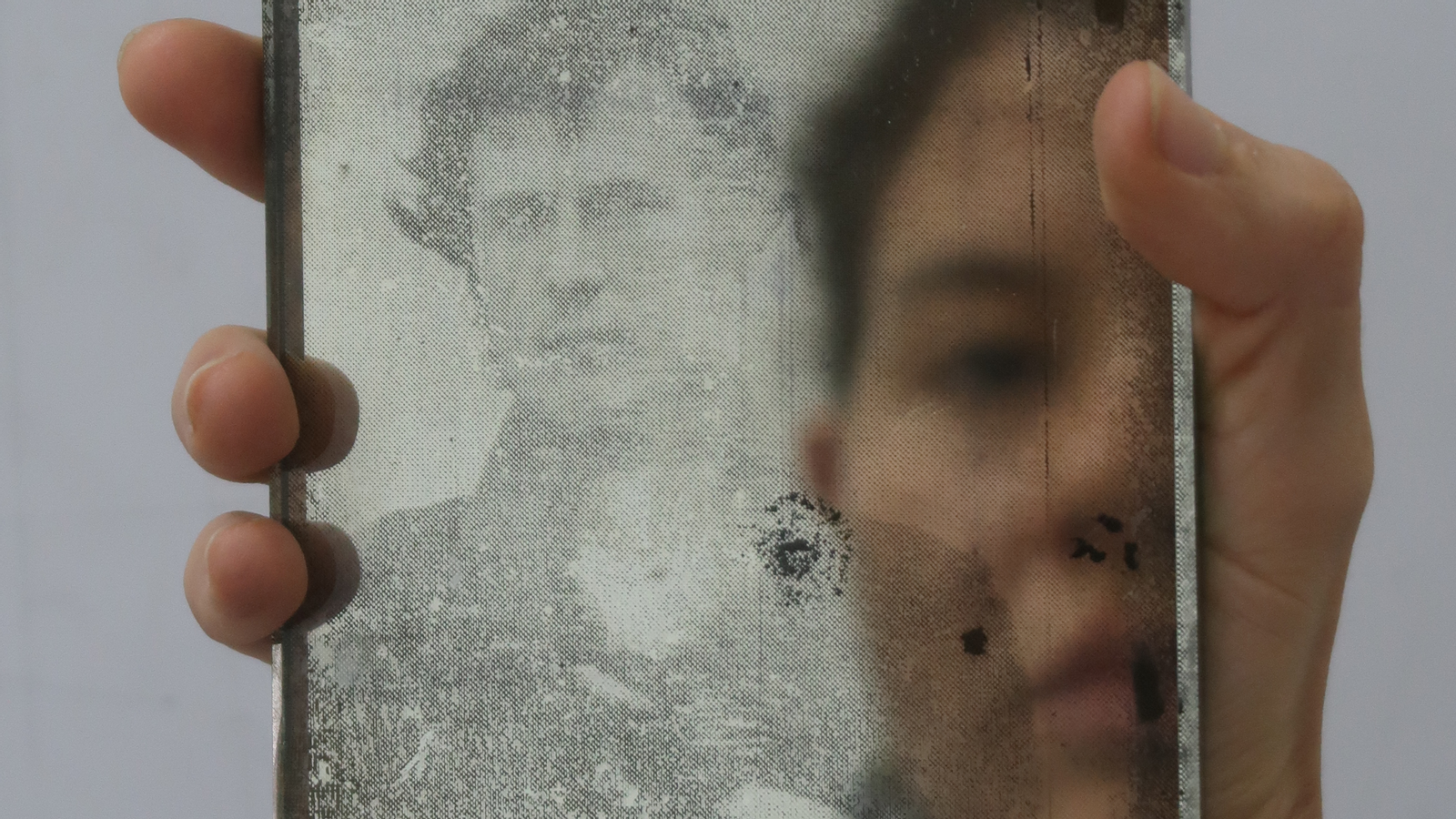 'In front of the image, reflection', by Óscar Muñoz