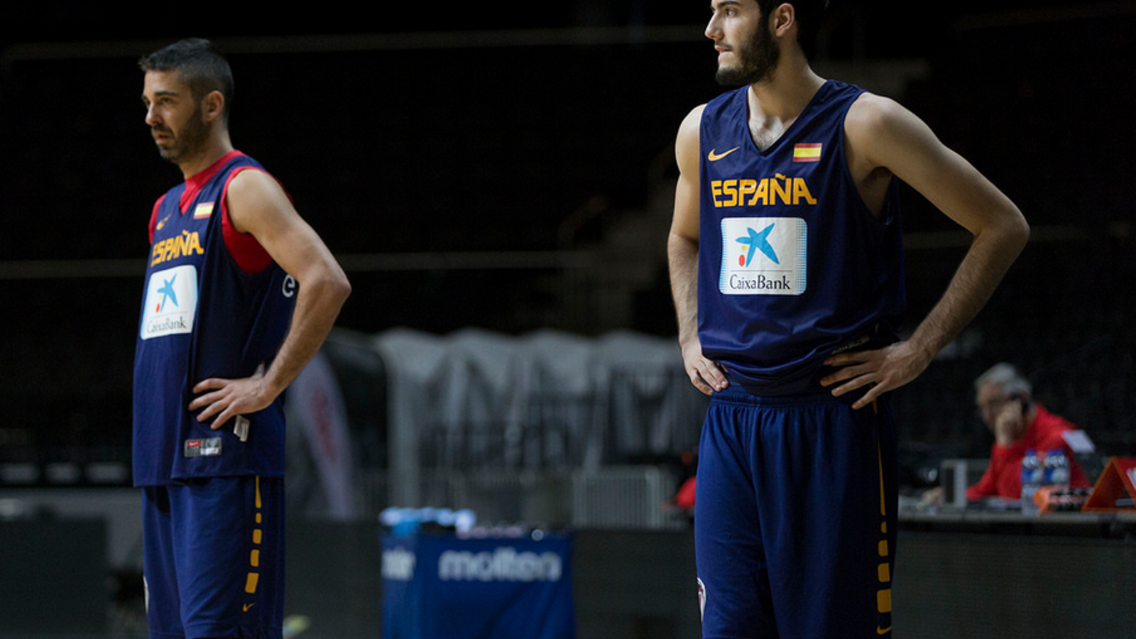 Àlex Abrines i Joan Carles Navarro amb la selecció espanyola