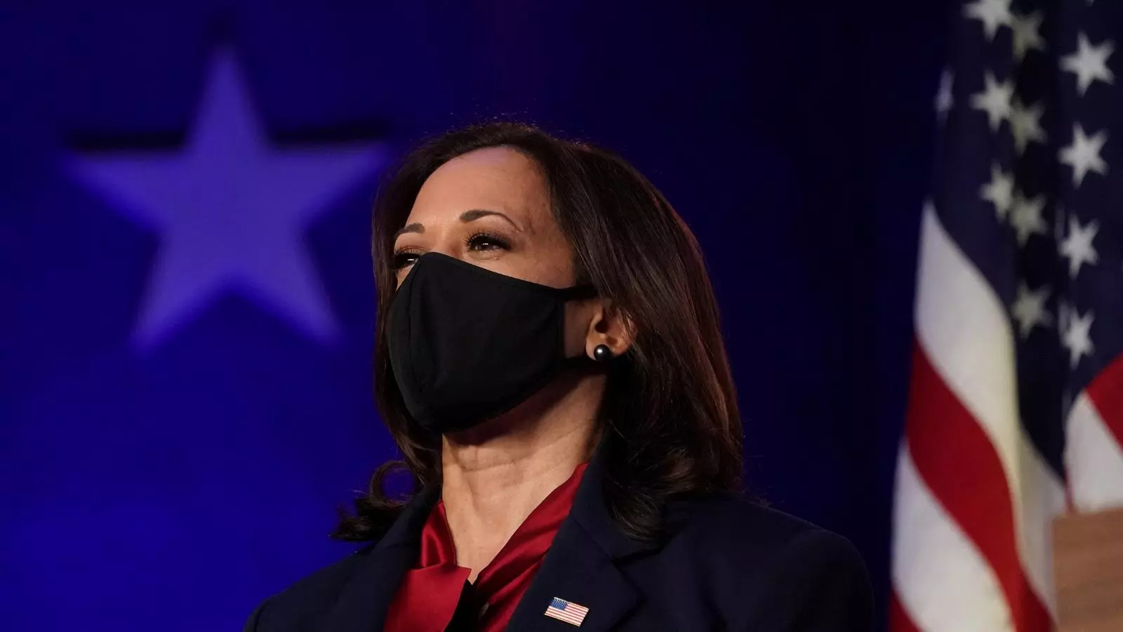 Kamala Harris en un acte de campanya