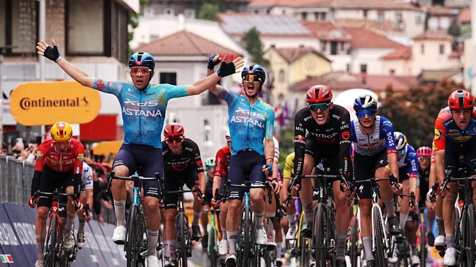 El uruguayo Thomas Silva, ganador de la etapa del Giro