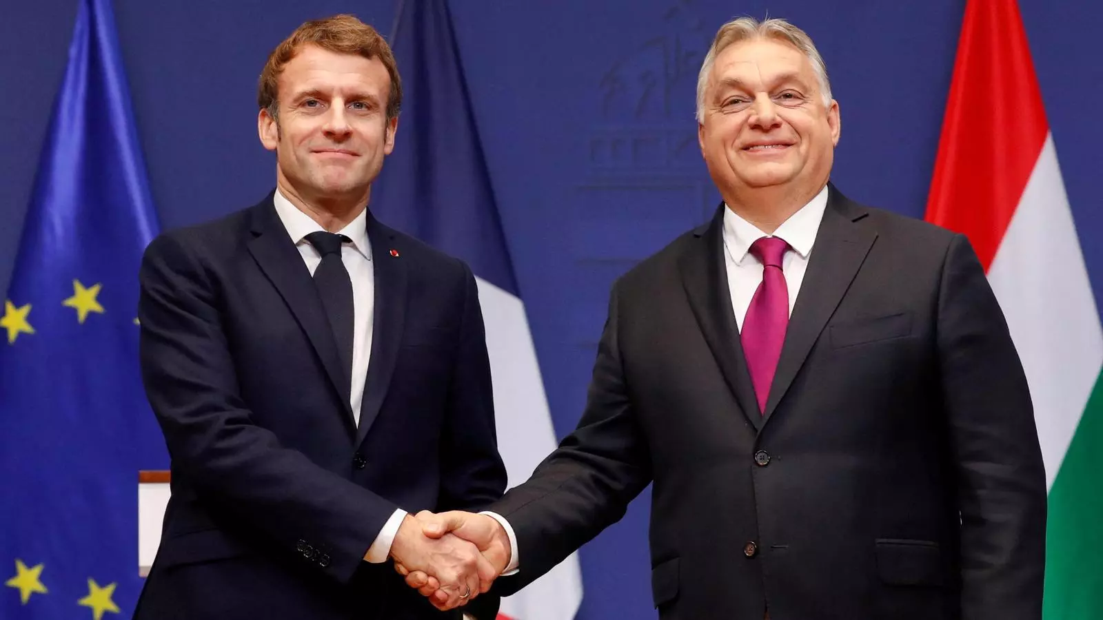El president francès, Emmanuel Macron, i el primer ministre hongarès, Viktor Orbán.