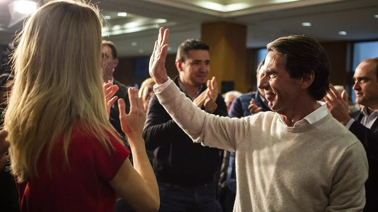 L'expresident José María Aznar, al costat de Cayetana Álvarez de Toledo en una imatge d'arxiu.