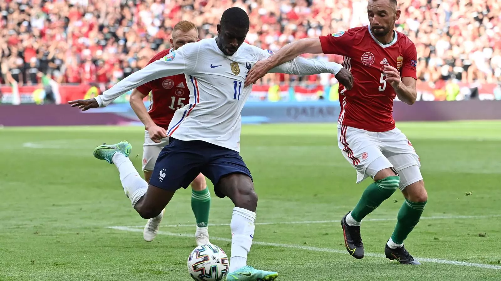 Dembélé, al partido contra Hungría.