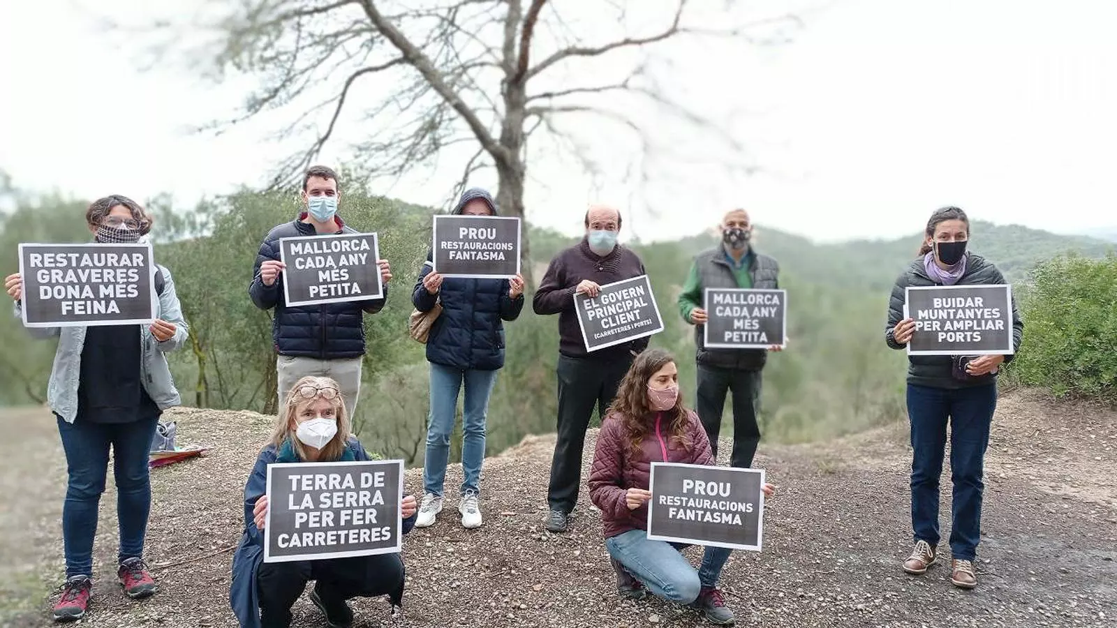 Imatge de l'acte de protesta d'aquest dissabte a Porreres