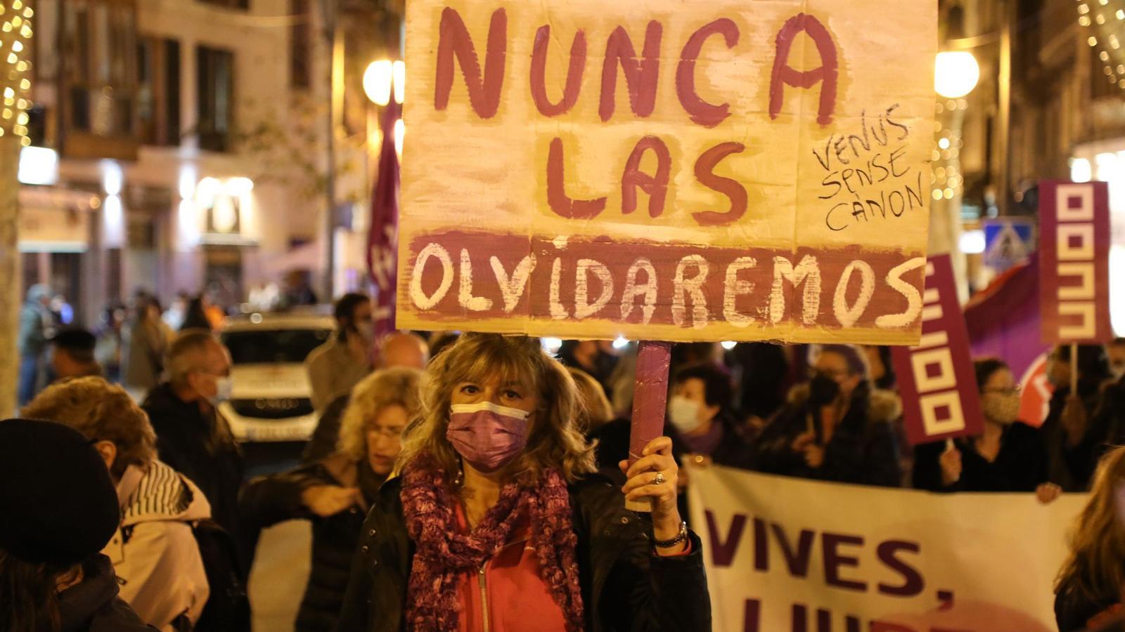 La manifestació del 25-N a Palma.