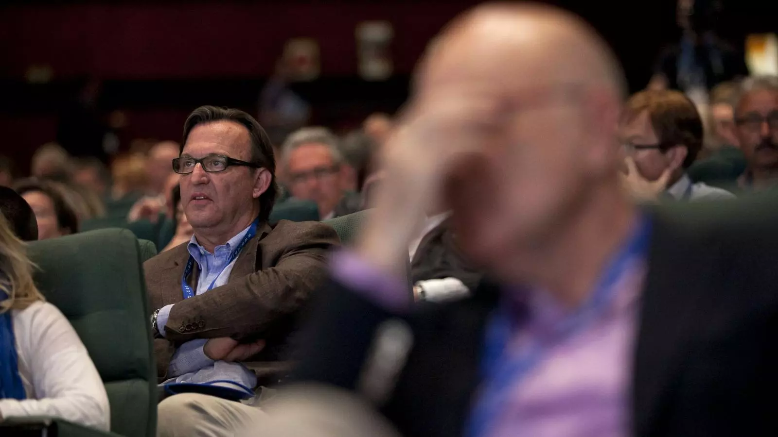 L'alcalde de Vic, Josep Maria Vila d'Abadal, a l'últim congrés d'Unió. Es va presentar com a alternativa a Josep A. Duran i Lleida, en primera instància a la imatge.