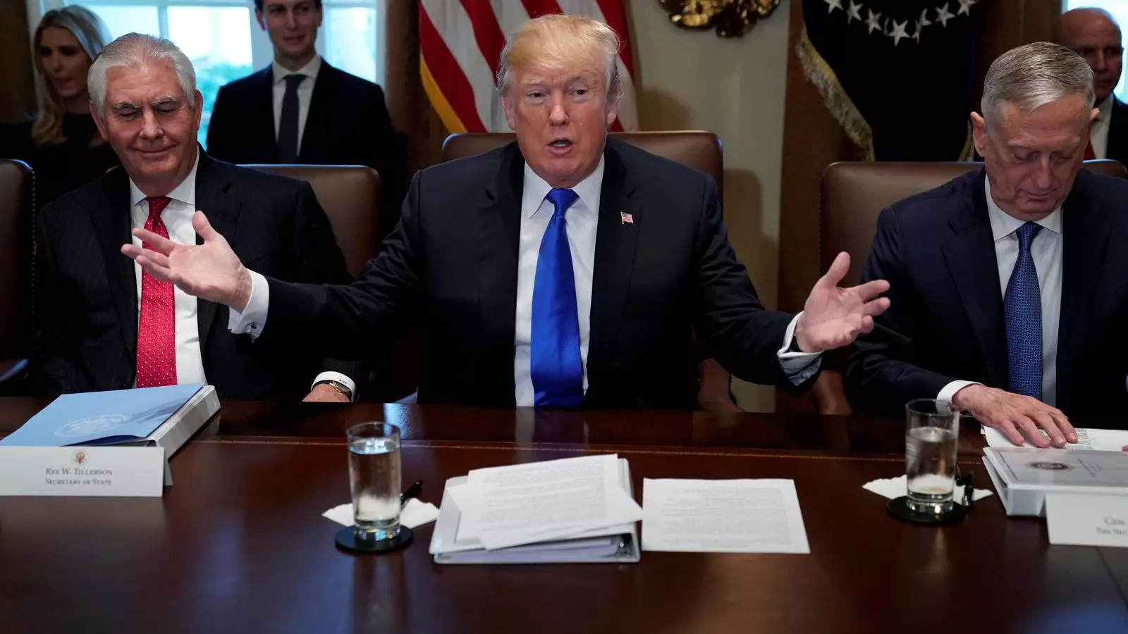 El president dels EUA, Donald Trump, durant la seva reunió de gabinet, aquest dimecres