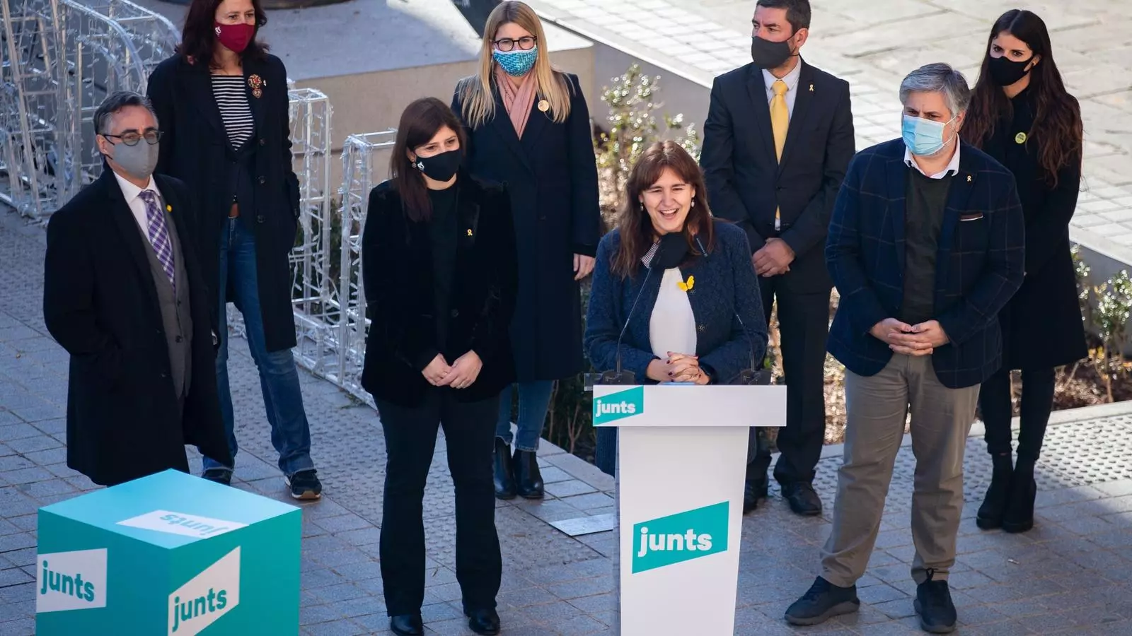 La candidata de JxCat a les eleccions del 14-F, Laura Borràs, el dia que va presentar la llista.