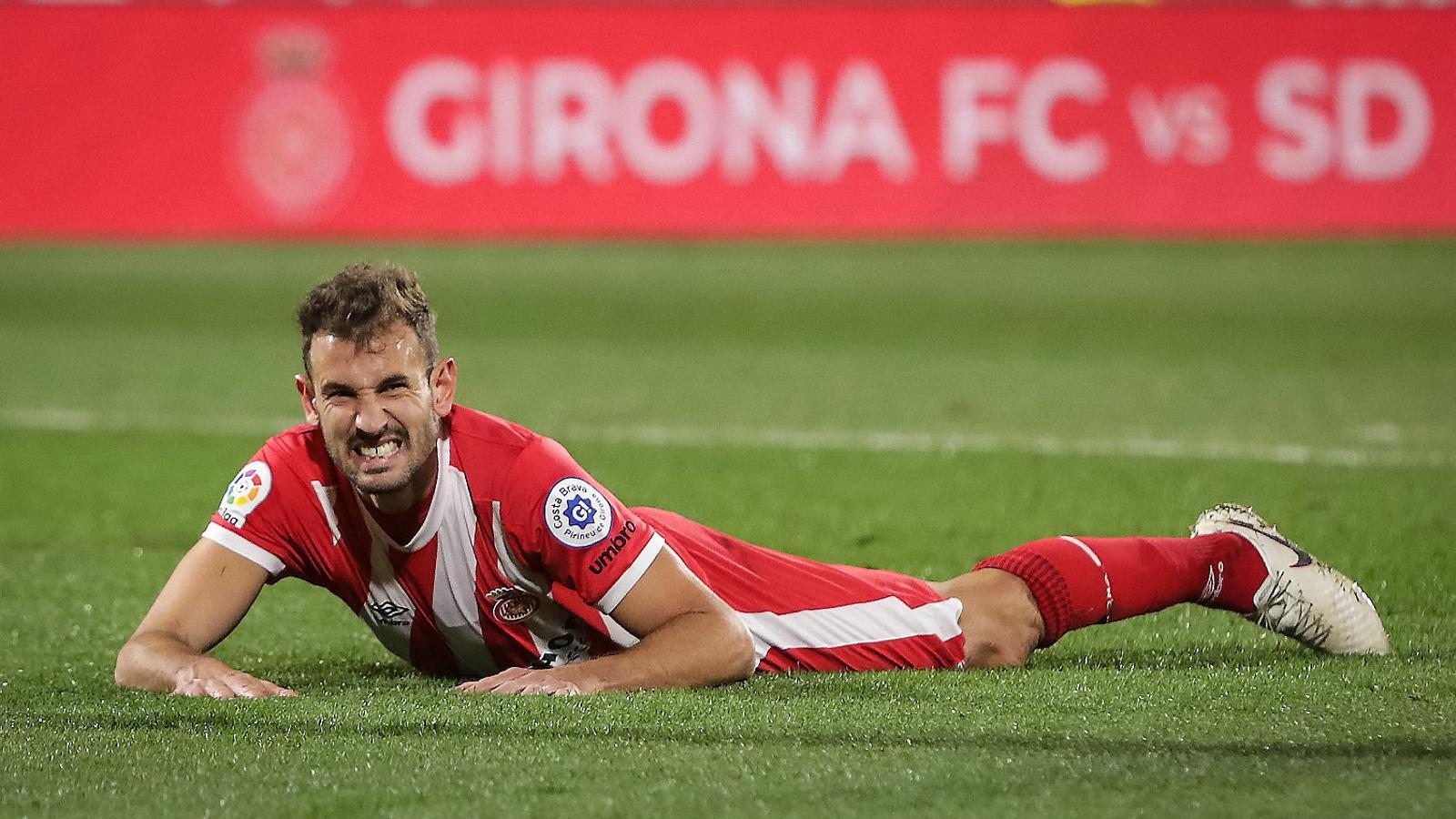 L’uruguaià Stuani, que acaba de renovar el seu contracte amb el Girona, durant el partit de Copa a Montilivi contra el Madrid.