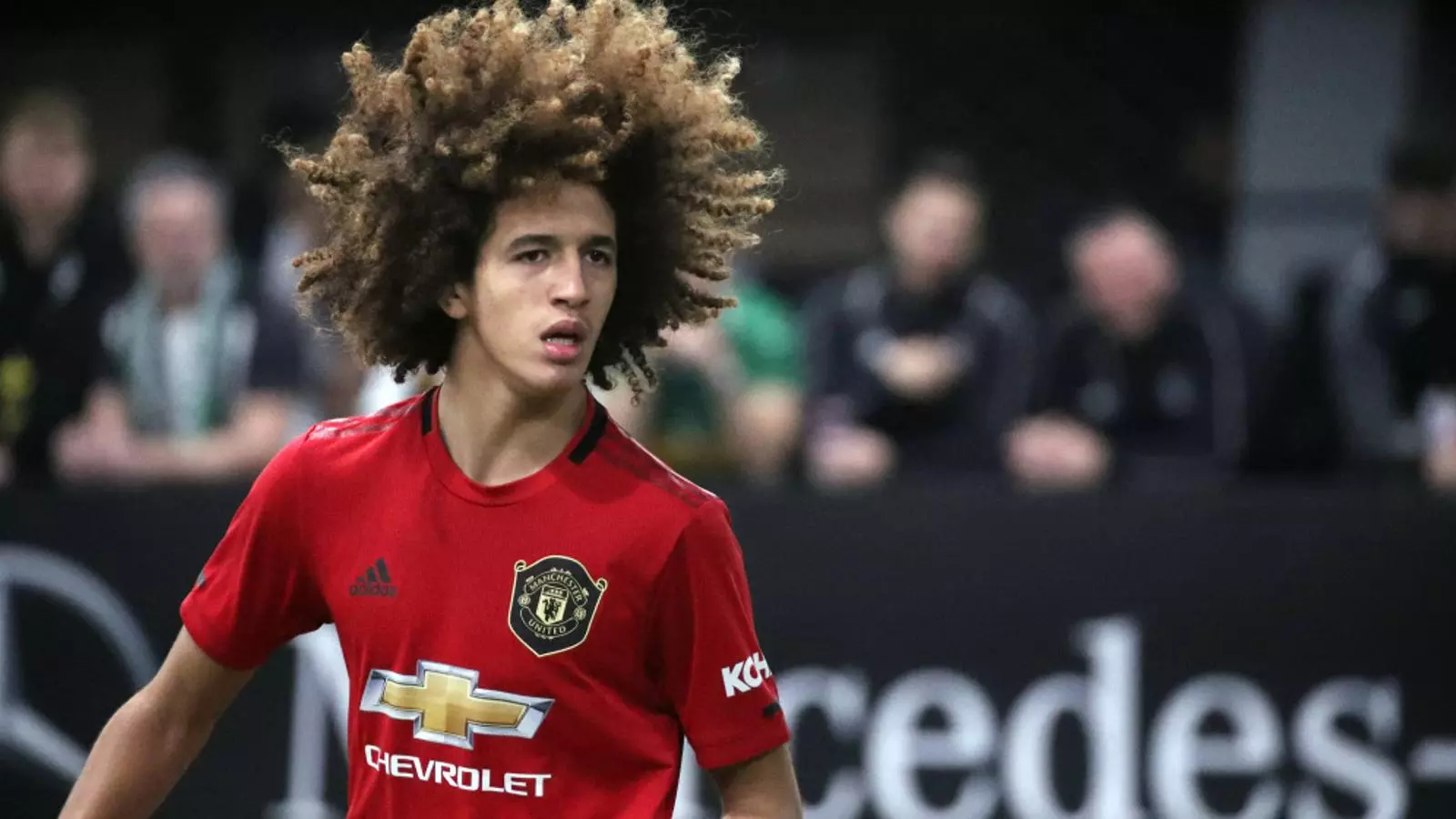 El jugador del Manchester United, Hannibal Mejbri.