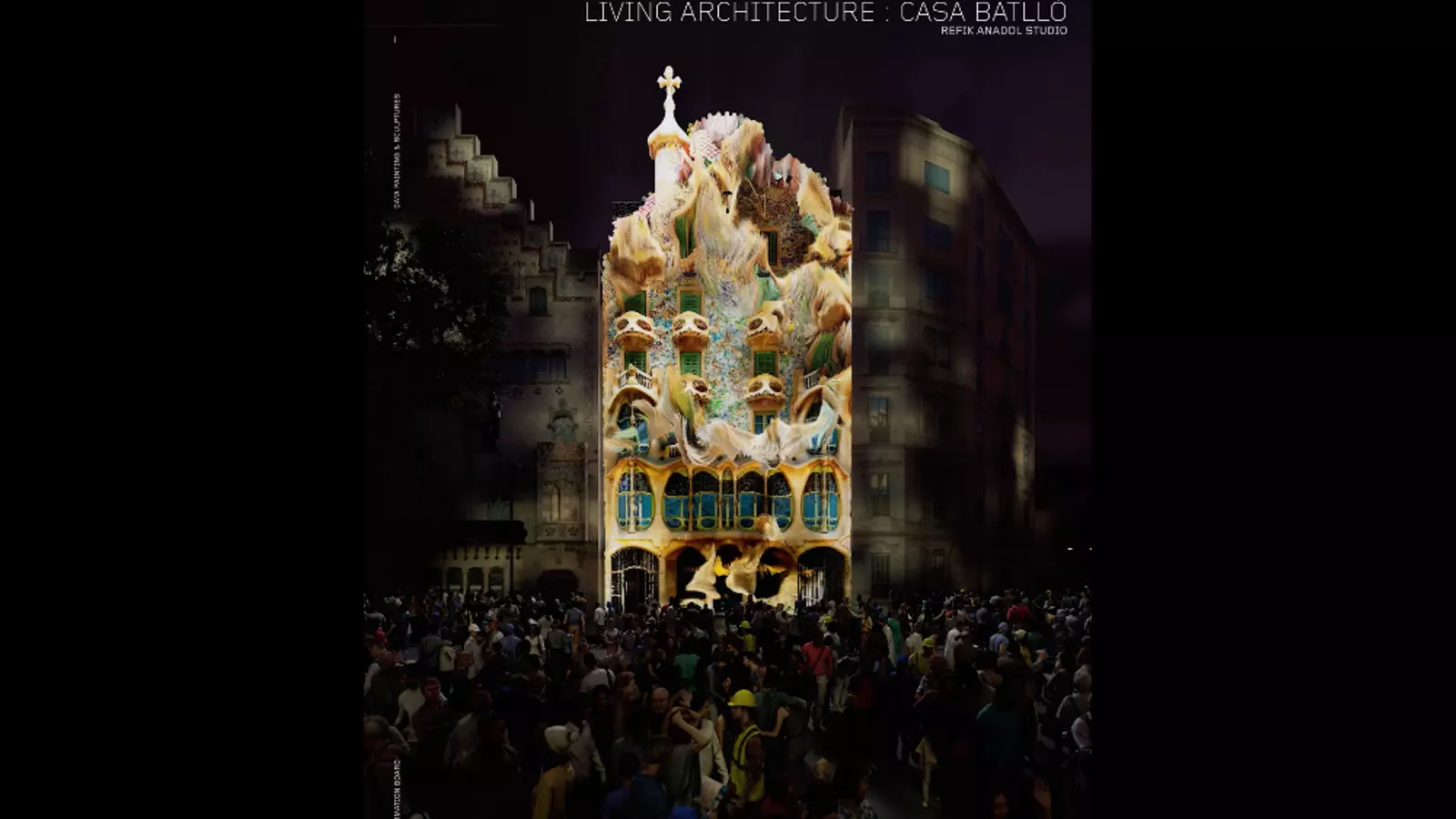 Recreación del màping de la Casa Batlló de Refik Anadol