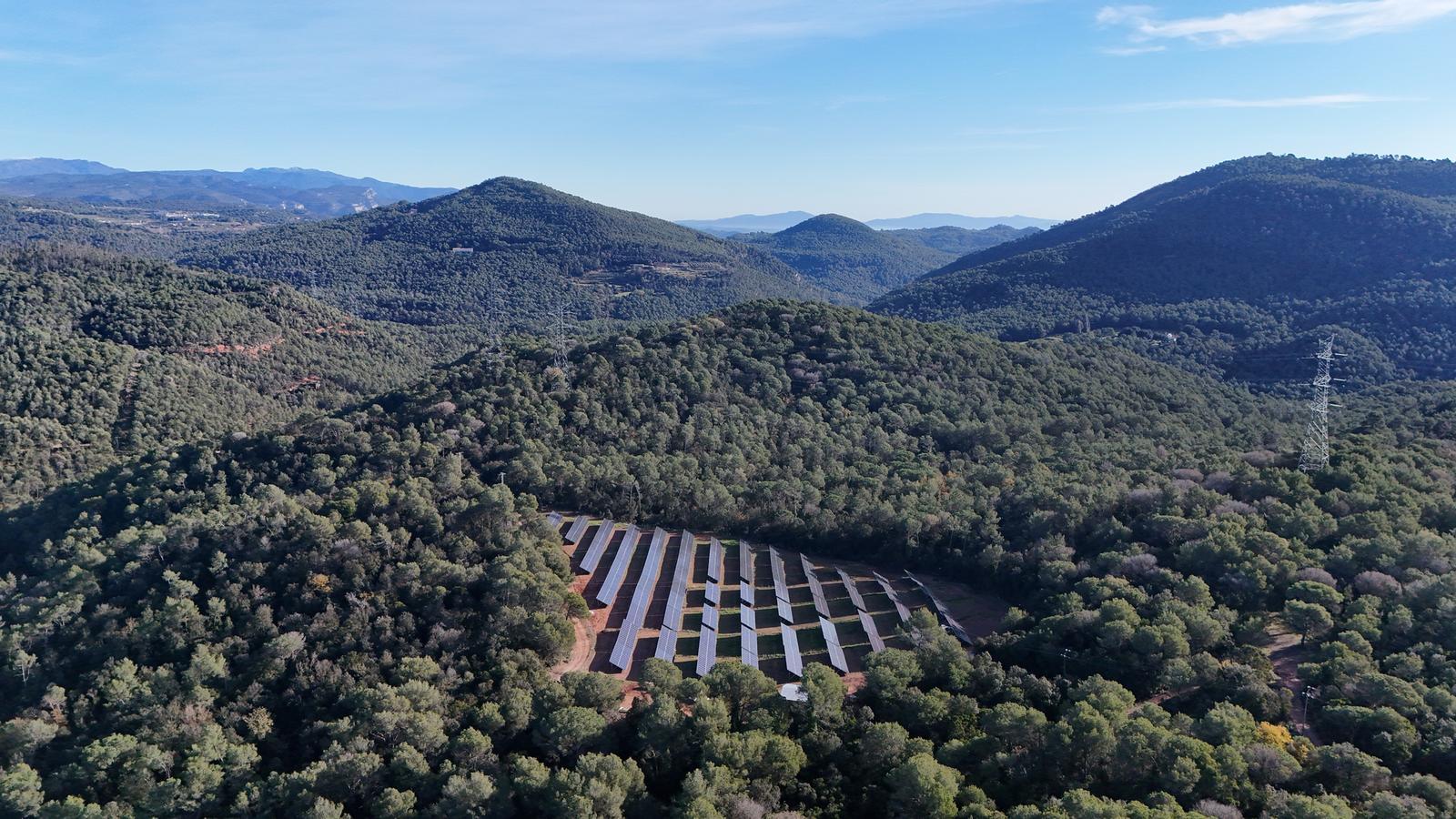 Parque solar en Gallifa (Vallès Occidental).