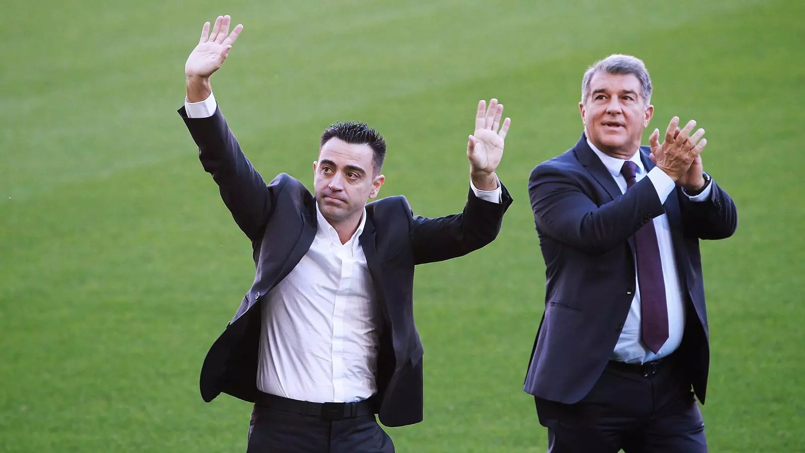 Xavi Hernández i Laporta al Camp Nou