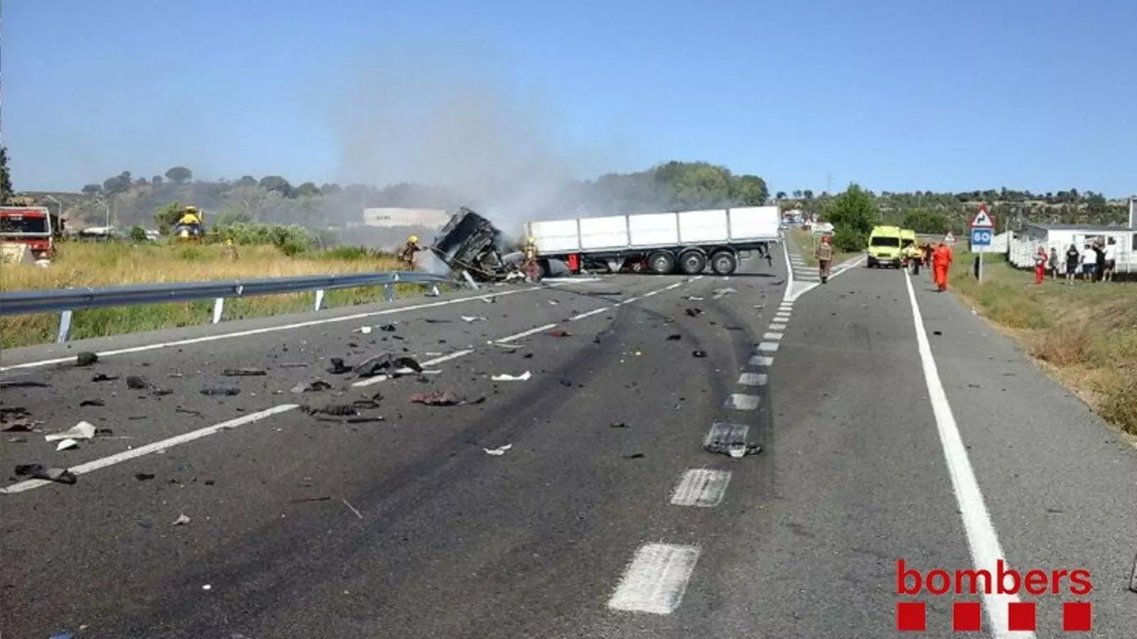Imatge de l'accident a la N-240